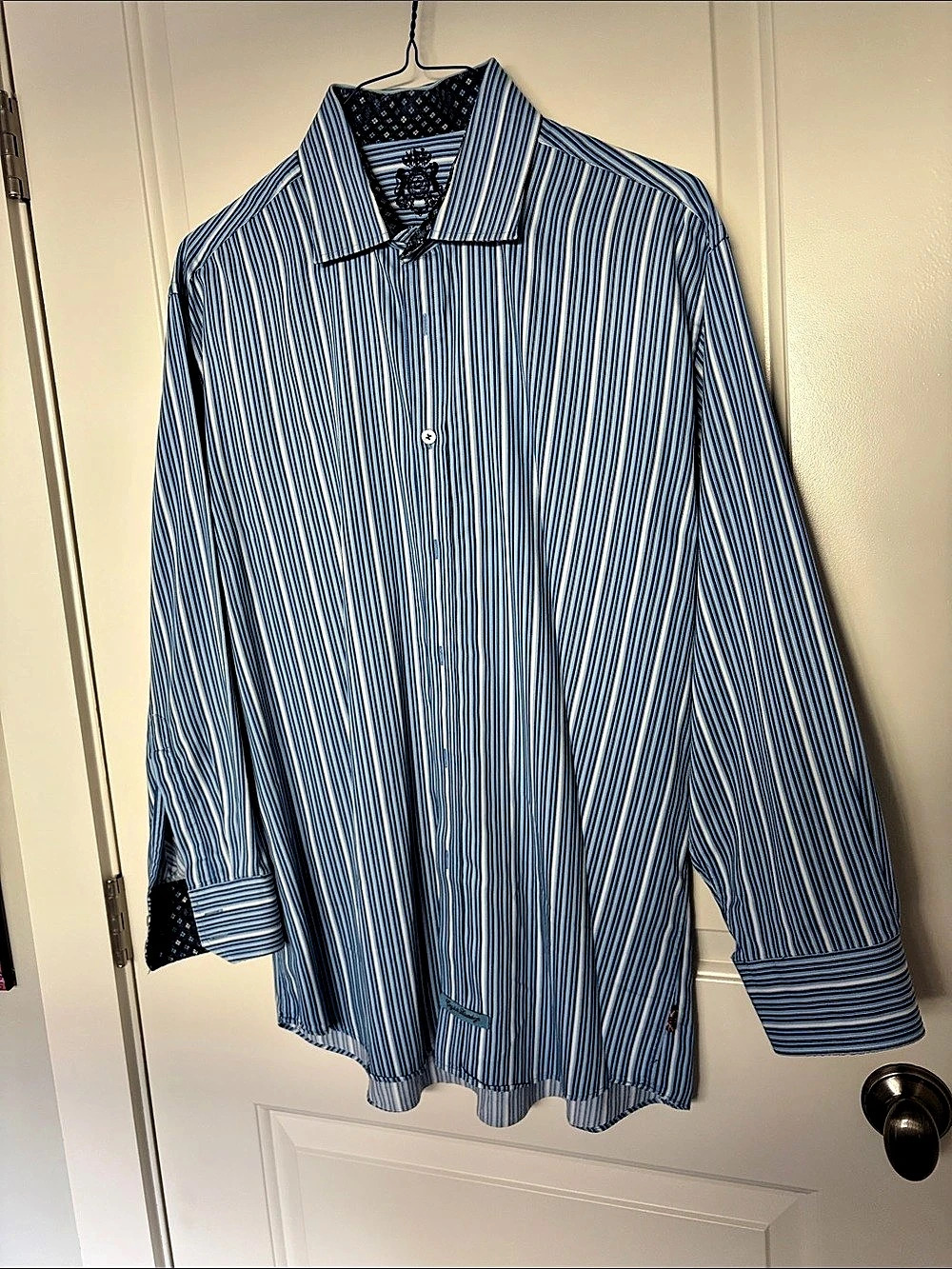 English Laundry Men's Striped Cotton Shirt